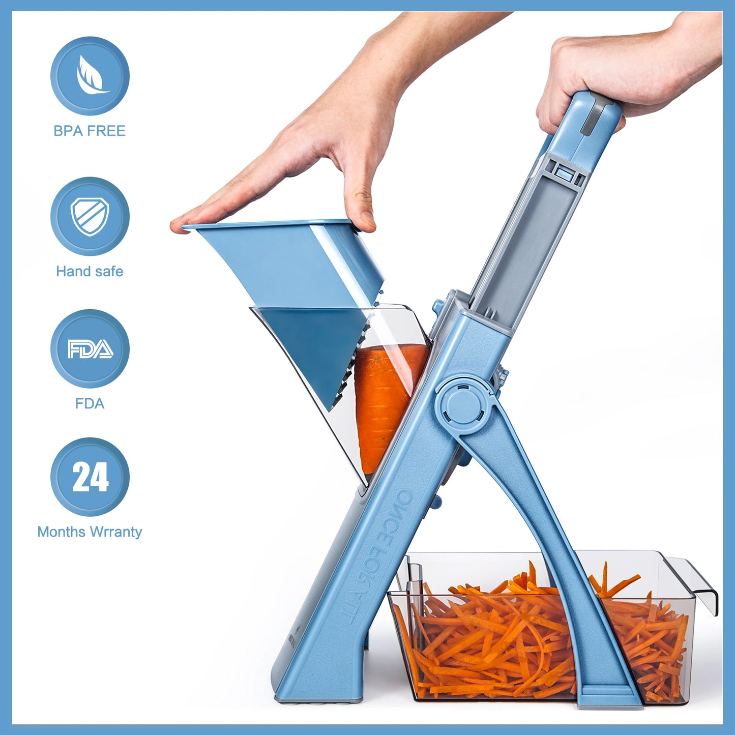 CookLab™ 5 in 1 Safe Mandoline Slicer